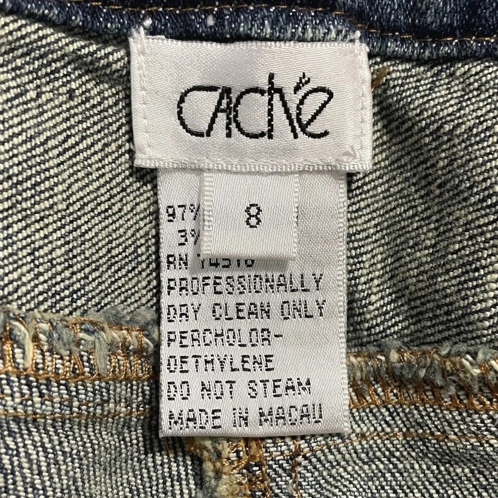 Vintage NWT Cache Beaded Set Y2K Coastal Resort Beachy Boho Jeans Sz 8‎ Tank L
